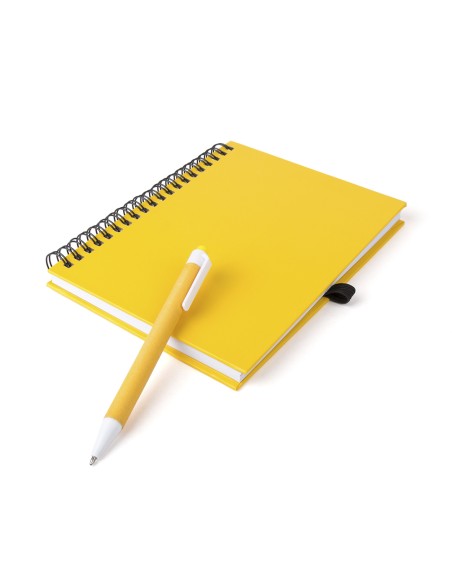 Notebook (18x15cm) and pen recycled cardboard - Koguel