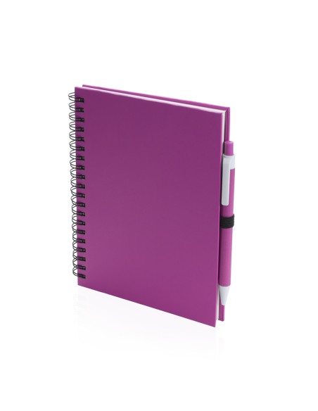 Notebook (18x15cm) and pen recycled cardboard - Koguel