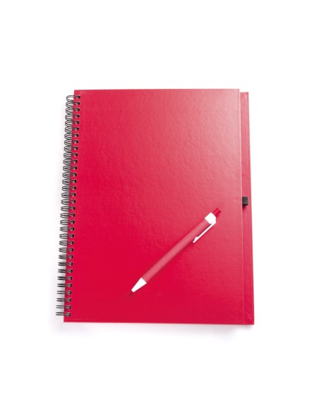Notebook (23x29cm) and pen recycled cardboard - Tecnar