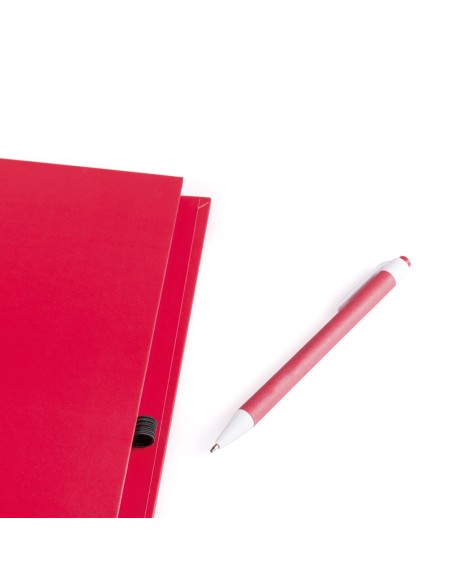 Notebook (23x29cm) and pen recycled cardboard - Tecnar