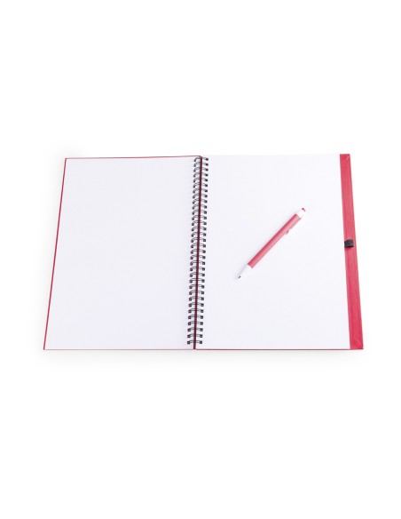 Libreta (23x29cm) y bolígrafo cartón reciclado - Tecnar