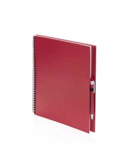 Notebook (23x29cm) and pen recycled cardboard - Tecnar