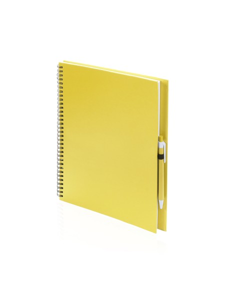 Libreta (23x29cm) y bolígrafo cartón reciclado - Tecnar