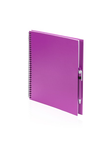 Notebook (23x29cm) and pen recycled cardboard - Tecnar