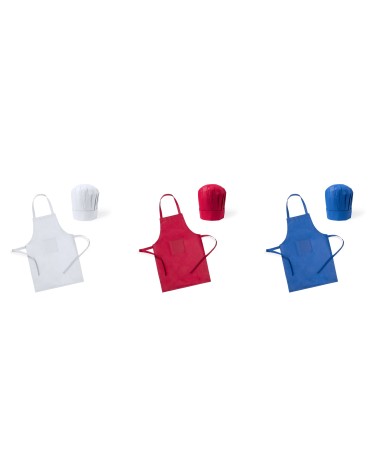 Children's kitchen apron and hat set... Children's kitchen apron and hat set...