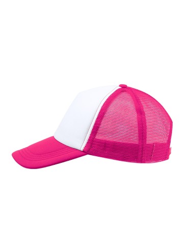 Vue latérale de la casquette de camionneur fuchsia ZodAK