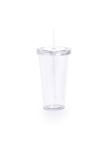 Glass with straw - Trinox