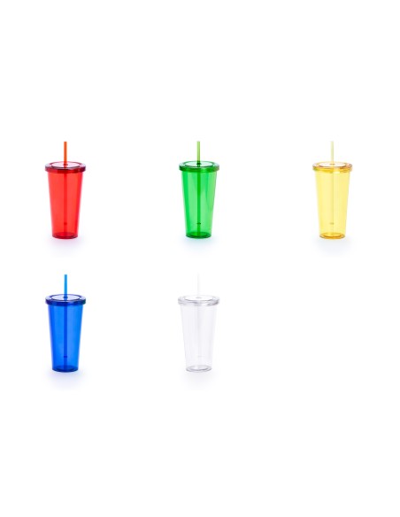 Glass with straw - Trinox
