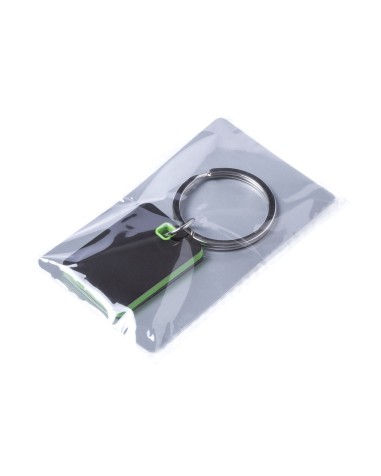 Stainless steel and plastic keychain... Stainless steel and plastic keychain...