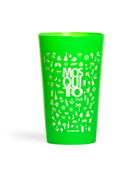 Gobelet réutilisable avec un design vert personnalisé