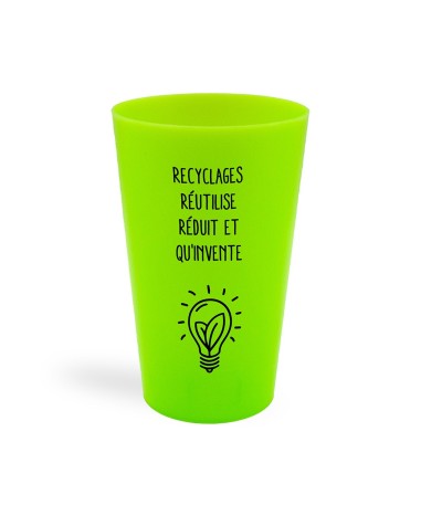 Vaso reutilizable personalizado color verde