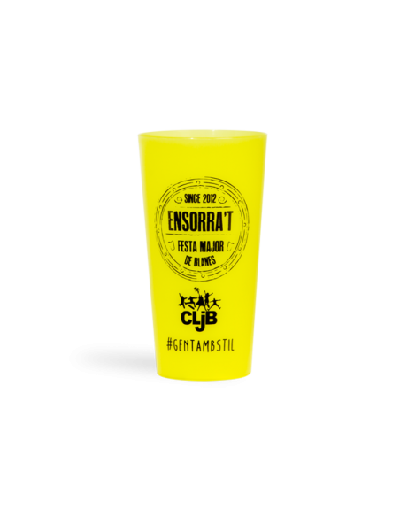 vaso reutilizable para festivales personalizado