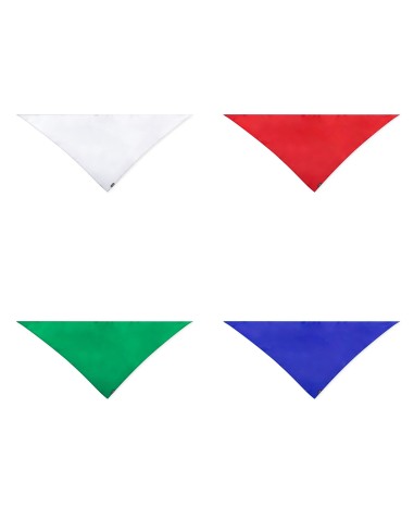 WASAT customizable recycled polyester triangular bandana in assorted colors