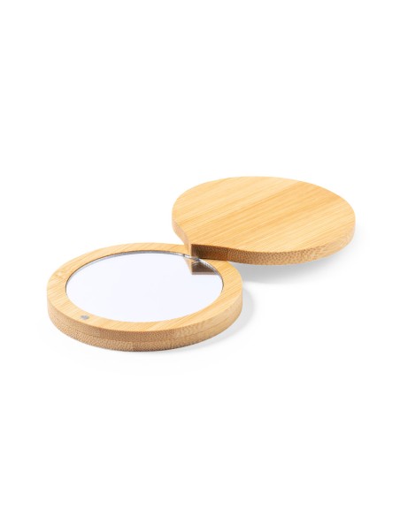 Miroir de Poche Pliable Personnalisable en Bambou - Susil