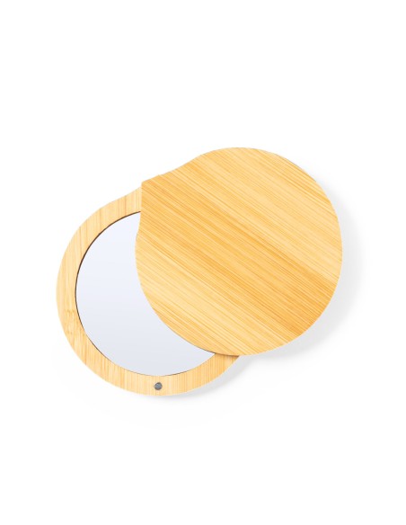 Miroir de Poche Pliable Personnalisable en Bambou - Susil