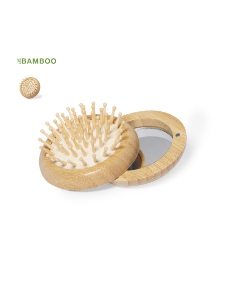 Brosse Miroir en Bambou Personnalisable - Bonnie