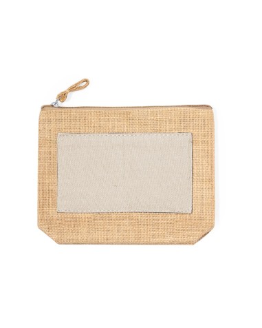 Trousse de toilette en jute naturel... Trousse de toilette en jute naturel...