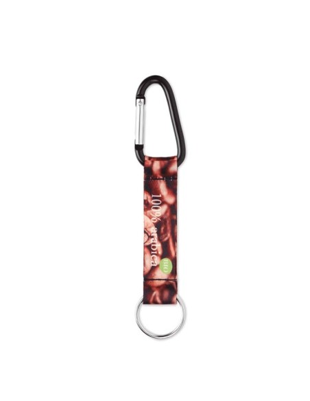 Personalized ribbon keychain with carabiner (RPET option)