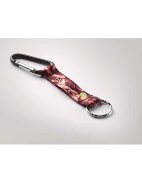 Personalized ribbon keychain with carabiner (RPET option)