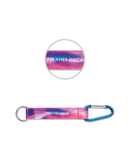 Personalized ribbon keychain with carabiner (RPET option)