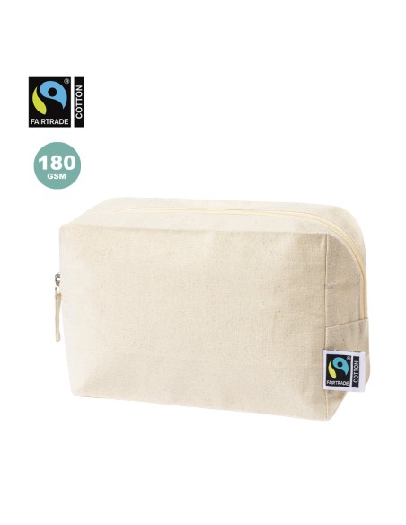 Trousse de toilette personnalisable en coton équitable - Grafox Fairtrade