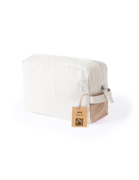 Trousse de toilette personnalisable en coton équitable - Misir Fairtrade