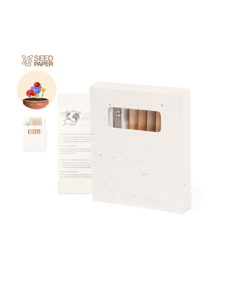 Set de Lápices de Madera con semillas - Elaris