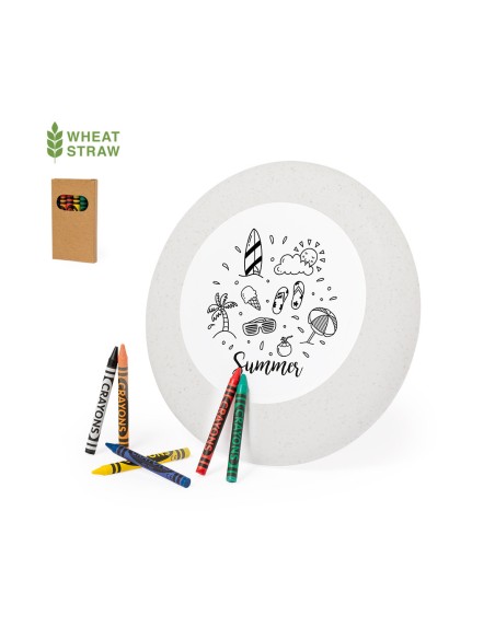 Personalized Frisbee with Box of Crayons - Ashen