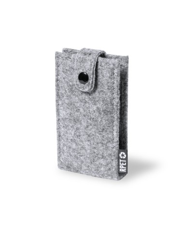 View of the closed recycled felt manicure case.