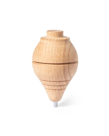 peonza de madera para publicidad corporativa