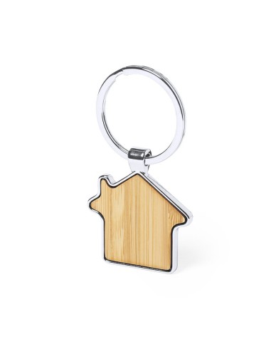 Porte-clés forme maison en bambou -... Porte-clés forme maison en bambou -...
