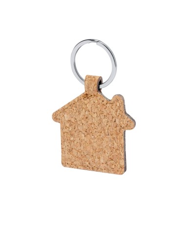 Cork House Keychain with your logo -... Cork House Keychain with your logo -...
