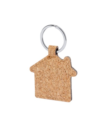 Cork House Keychain with your logo - Amuni