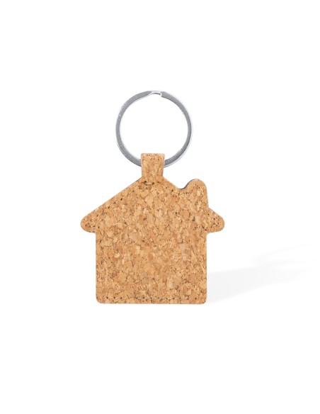 Cork House Keychain with your logo - Amuni