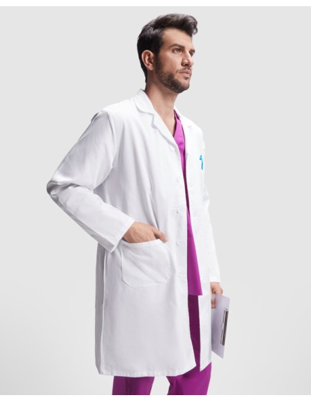 Bata de serveis de màniga llarga tallatge home - VACCINE MAN