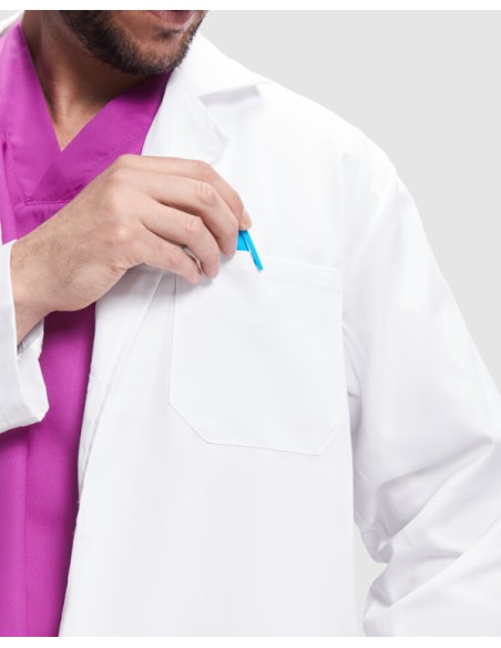 Bata de servicios de manga larga tallaje hombre - VACCINE MAN