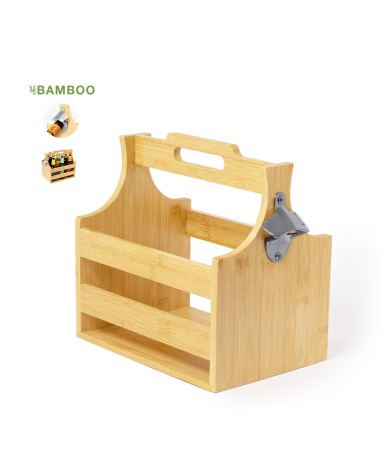 Portabotellas de Bambu Personalizable...