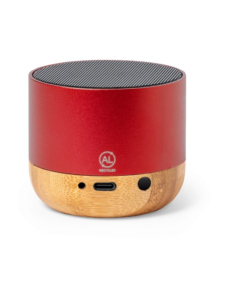 Customised recycled aluminium and bamboo speaker - Lops