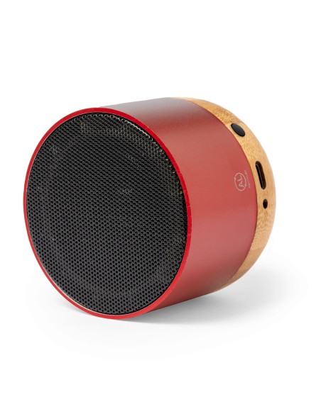 Customised recycled aluminium and bamboo speaker - Lops
