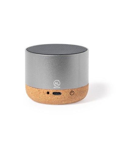 Recycled aluminum and cork speaker 3W... Recycled aluminum and cork speaker 3W...