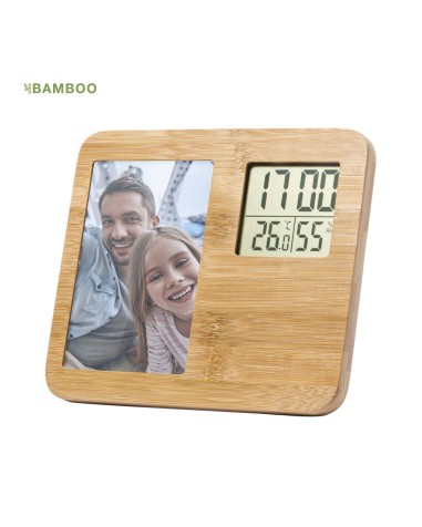 Cadre photo de table en bambou avec... Cadre photo de table en bambou avec...