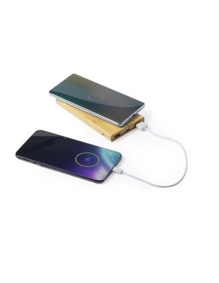 Batería cargador Inalámbrico de bambú 6000mAh - Kalery