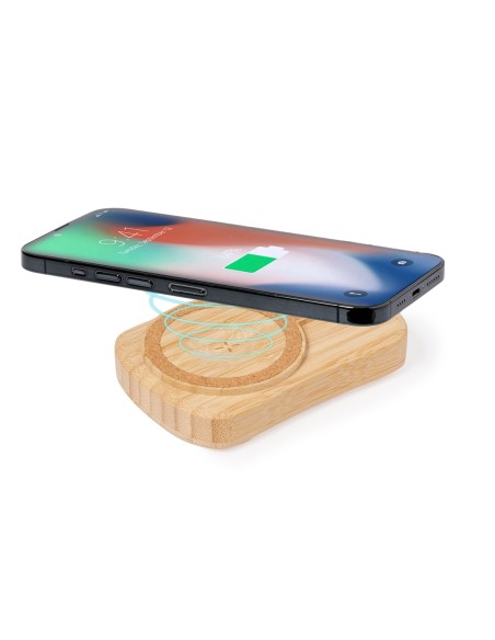 Batería 5000mAh con cargador Solar Inalámbrico de bambú - Gustaf