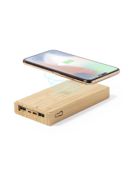 10000mAh bamboo battery and solar charging - Diuk