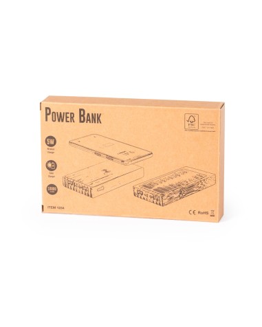 Batería 10000mAh de bambú y recarga... Batería 10000mAh de bambú y recarga...