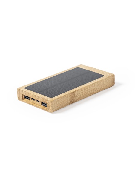 10000mAh bamboo battery and solar charging - Diuk