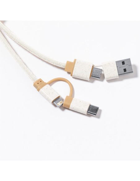 Cable Cargador (Micro USB, Tipo C, Lightning) Personalizable - Denny