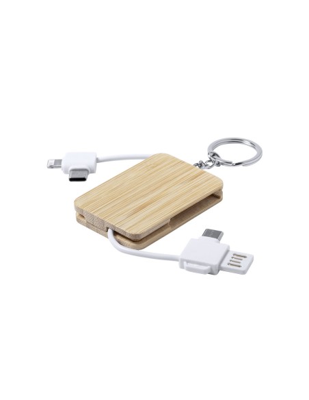 Keychain with Charger Cable (Type C, Micro USB, Lightning) - Rusell