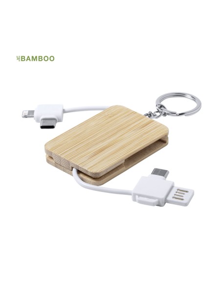 Keychain with Charger Cable (Type C, Micro USB, Lightning) - Rusell