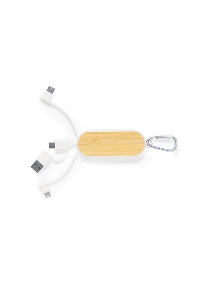 Cable Cargador con mosquetón (Tipo C, USB, Lightning y Micro USB) - Abby